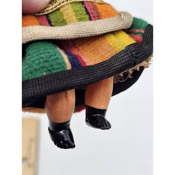 Vintage German Celluloid Folk Art Doll Hanging Christmas Tree Ornament - Picture 4 of 10